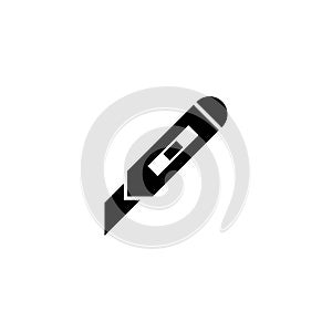 Stationery knife vector icon